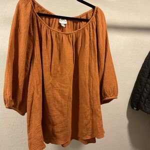 Ava & Viv Terracotta Blouse